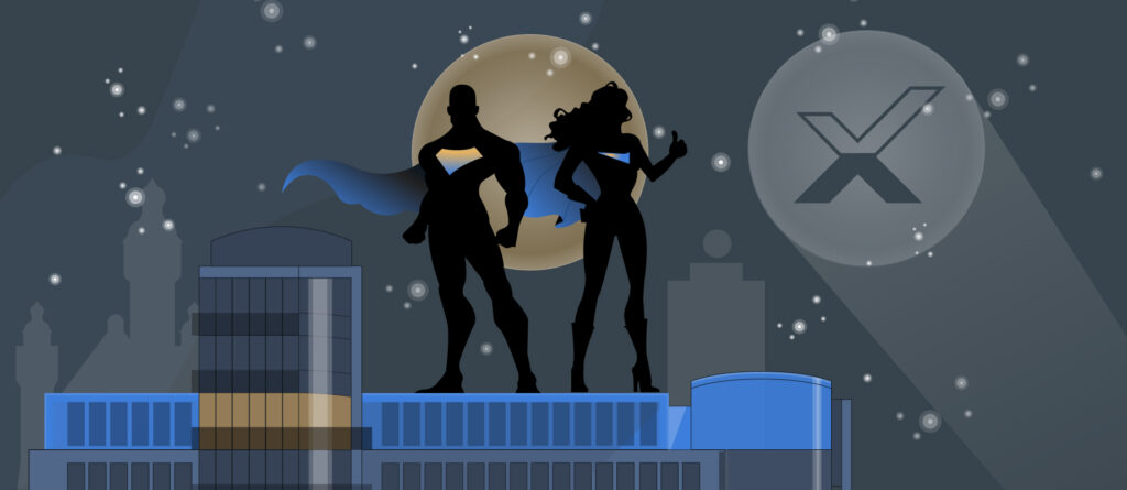 grafische Darstellung Superman und Superwoman
