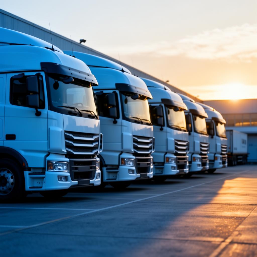 parked trucks