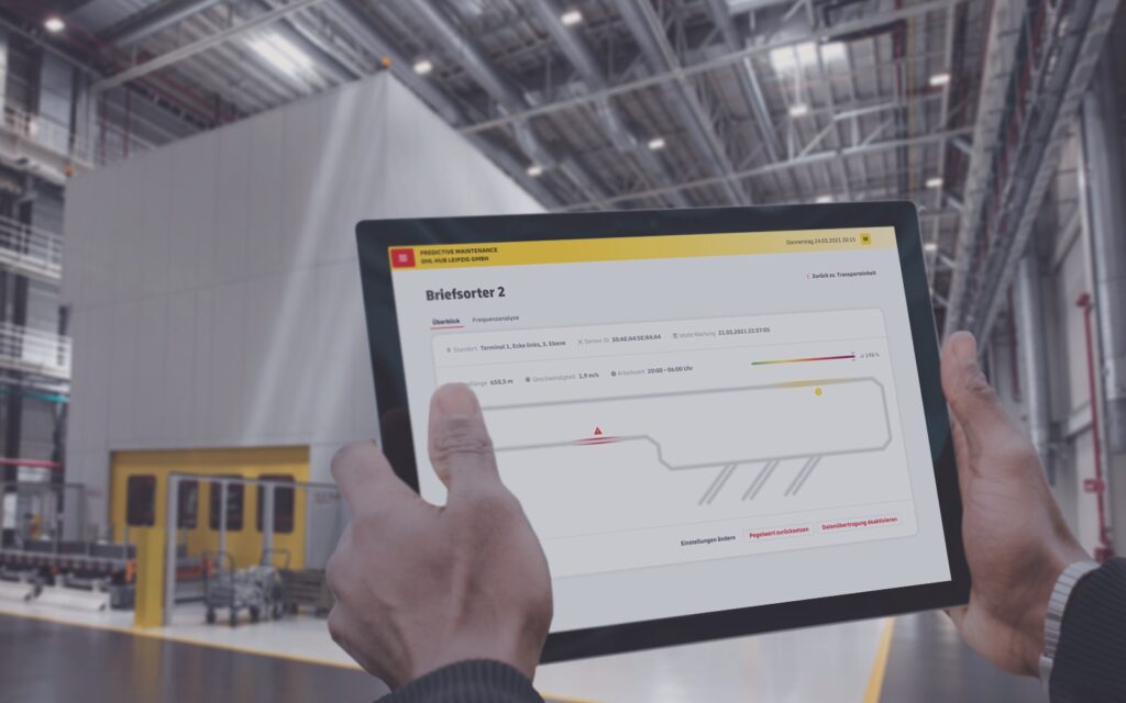 DHL Interface on a Tablet