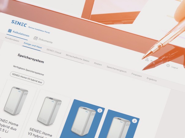 SENEC Online Store Interface