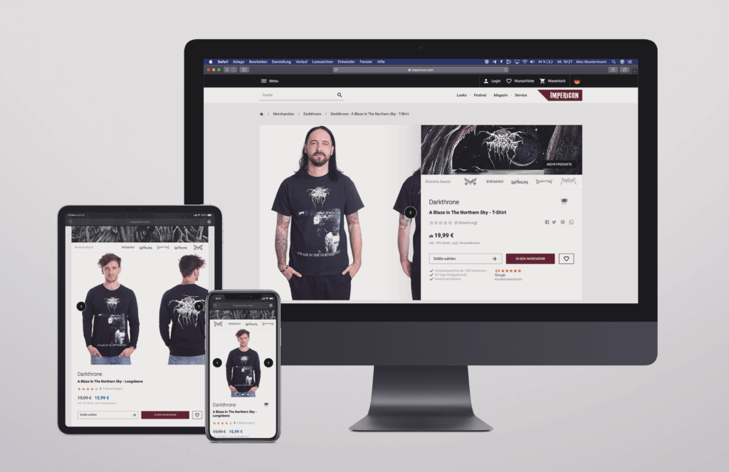 Impericon UI: Mobile, Tablet, Desktop
